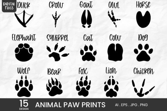 Animal Paw Prints: 15 Versatile Design Variations