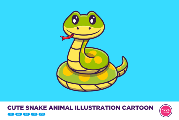 Bringing Charm to Projects with a Cute Snake Illustration