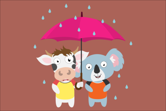 Cute Cow and Koala Animal Cartoon: A Playful Font for Modern Brands